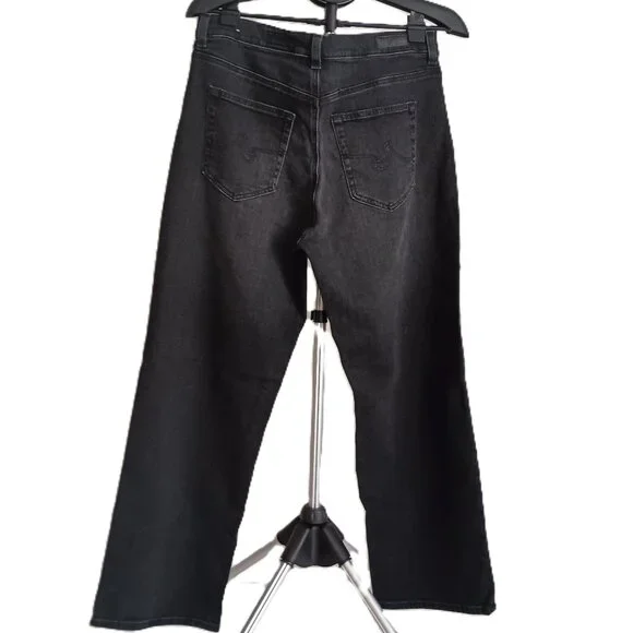 AG (Adriano Goldschmied) Black Brinley Mid Rise Straight Jeans Waist 32 - Picture 3 of 16